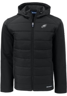 Cutter and Buck Philadelphia Eagles Mens Black Mono Evoke Hood Big and Tall Lined Jacket