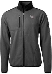 Cutter and Buck Mississippi State Bulldogs Mens Grey Cascade Sherpa Light Weight Jacket