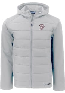 Cutter and Buck Mississippi State Bulldogs Mens Charcoal Vintage Evoke Hood Heavyweight Jacket