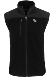 Cutter and Buck Mississippi State Bulldogs Mens Black Cascade Sherpa Sleeveless Jacket