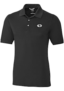 Cutter and Buck San Francisco 49ers Black Mono Advantage Pique Big and Tall Polo