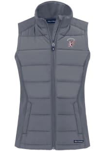 Cutter and Buck Mississippi State Bulldogs Womens Grey Evoke Vest