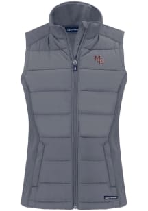 Cutter and Buck Mississippi State Bulldogs Womens Grey Evoke Vest