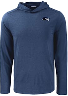 Cutter and Buck Seattle Seahawks Mens Navy Blue Mono Coastline Eco Long Sleeve Hoodie