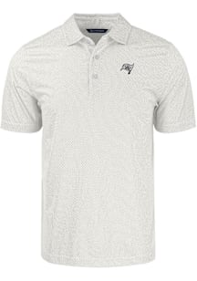 Cutter and Buck Tampa Bay Buccaneers White Mono Pike Symmetry Big and Tall Polo
