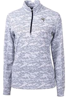 Cutter and Buck Tampa Bay Buccaneers Womens Charcoal Mono Traverse Camo Qtr Zip