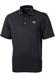 Cutter and Buck Tampa Bay Buccaneers Mens Black Mono Virtue Eco Pique Short Sleeve Polo