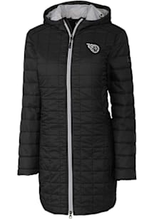 Cutter and Buck Tennessee Titans Womens Black Mono Rainier PrimaLoft Long Filled Jacket
