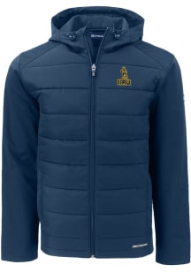 Cutter and Buck Northern Arizona Lumberjacks Mens Navy Blue Evoke Hood Medium Weight Jacket