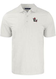 Cutter and Buck NC State Wolfpack Big and Tall White Pike Symmetry Big and Tall Golf Shirt