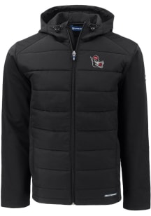 Cutter and Buck NC State Wolfpack Mens Black Vault Evoke Hood Big and Tall Lined Jacket