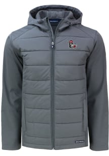 Cutter and Buck NC State Wolfpack Mens Grey Vault Evoke Hood Big and Tall Lined Jacket