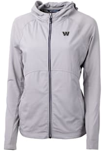 Cutter and Buck Washington Commanders Womens Grey Mono Adapt Eco Light Weight Jacket
