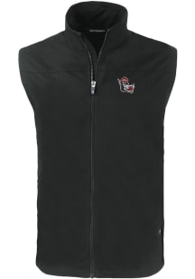 Cutter and Buck NC State Wolfpack Mens Black Charter Sleeveless Jacket