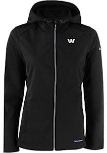 Cutter and Buck Washington Commanders Womens Black Mono Evoke Light Weight Jacket