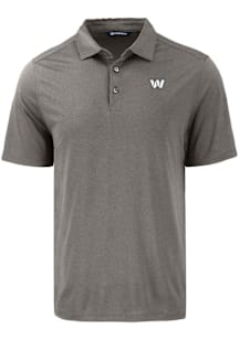 Cutter and Buck Washington Commanders Mens Grey Mono Coastline Eco Short Sleeve Polo