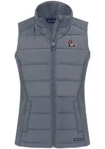 Cutter and Buck NC State Wolfpack Womens Grey Evoke Vest