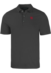 Nebraska Cornhuskers Black Cutter and Buck Vault Forge Eco Stretch Big and Tall Polo