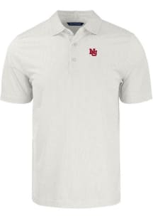 Nebraska Cornhuskers White Cutter and Buck Vault Pike Symmetry Big and Tall Polo