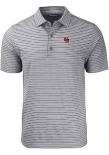 Nebraska Cornhuskers Black Cutter and Buck Vault Forge Heather Stripe Big and Tall Polo