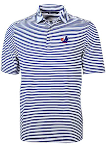 Cutter and Buck Montreal Expos Blue Cooperstown Virtue Eco Pique Stripe Big and Tall Polo