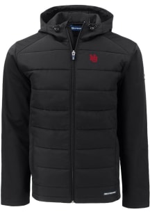 Cutter and Buck Nebraska Cornhuskers Mens Black Evoke Hood Heavyweight Jacket