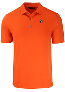 Cutter and Buck Baltimore Orioles Orange Cooperstown Forge Eco Stretch Big and Tall Polo