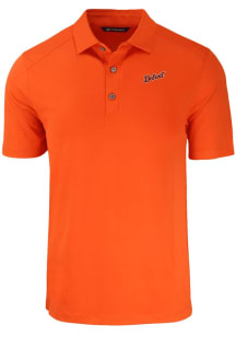 Cutter and Buck Detroit Tigers Orange Cooperstown Forge Eco Stretch Big and Tall Polo