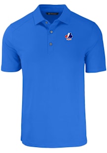 Cutter and Buck Montreal Expos Blue Cooperstown Forge Eco Stretch Big and Tall Polo