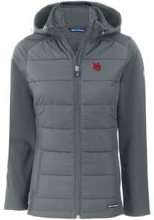Cutter and Buck Nebraska Cornhuskers Womens Grey Evoke Hood Heavy Weight Jacket