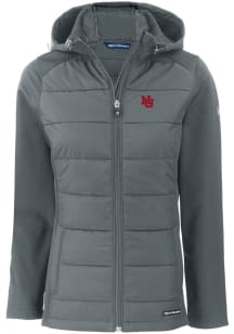 Cutter and Buck Nebraska Cornhuskers Womens Grey Evoke Hood Heavy Weight Jacket