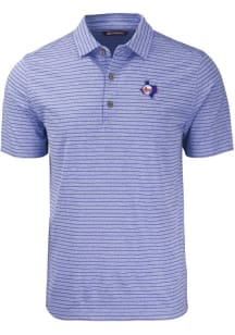 Cutter and Buck Texas Rangers Blue Cooperstown Forge Heather Stripe Big and Tall Polo