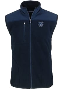 Cutter and Buck New Hampshire Wildcats Big and Tall Navy Blue Cascade Sherpa Mens Vest