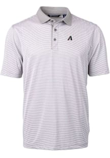 Cutter and Buck Arizona Diamondbacks Mens Grey Cooperstown Virtue Eco Pique Micro Stripe Short Sle..