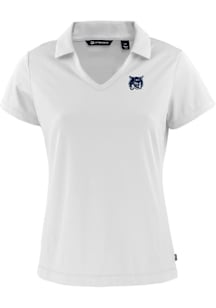 Cutter and Buck New Hampshire Wildcats Womens White Daybreak V Neck Short Sleeve Polo Shirt
