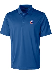 Cutter and Buck Montreal Expos Mens Blue Cooperstown Prospect Short Sleeve Polo