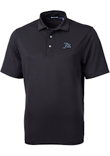 Cutter and Buck Tampa Bay Rays Mens Black Cooperstown Virtue Eco Pique Short Sleeve Polo