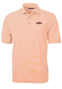 Cutter and Buck San Francisco Giants Mens Orange Cooperstown Virtue Eco Pique Stripe Short Sleeve..