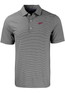 Cutter and Buck New Mexico State Aggies Mens Black Forge Double Stripe Short Sleeve Polo