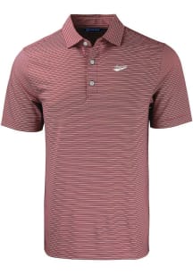 Cutter and Buck New Mexico State Aggies Mens Red Forge Double Stripe Short Sleeve Polo