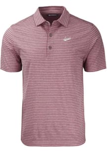 Cutter and Buck New Mexico State Aggies Mens Maroon Forge Heather Stripe Short Sleeve Polo