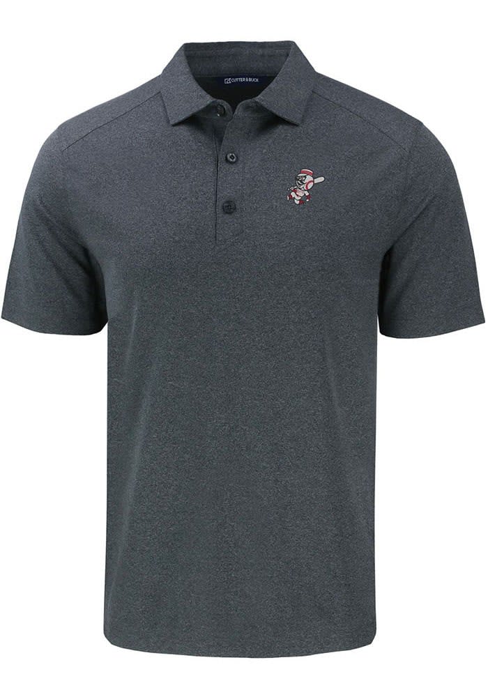 Cutter and Buck Cincinnati Reds Mens Cooperstown Forge Recycled Short Sleeve Polo