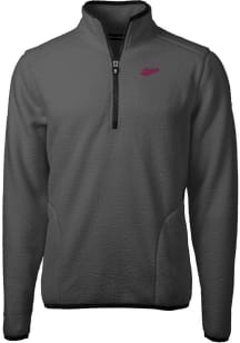 Cutter and Buck New Mexico State Aggies Mens Grey Cascade Sherpa Long Sleeve Qtr Zip Pullover