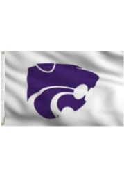 K-State Wildcats 3x5 White Grommet Applique Flag