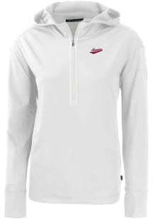 Cutter and Buck New Mexico State Aggies Womens White Daybreak Hood Qtr Zip