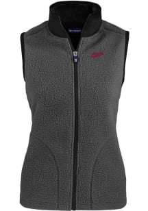 Cutter and Buck New Mexico State Aggies Womens Grey Cascade Sherpa Vest