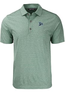 Cutter and Buck Tampa Bay Rays Mens Green Cooperstown Forge Stripe Short Sleeve Polo