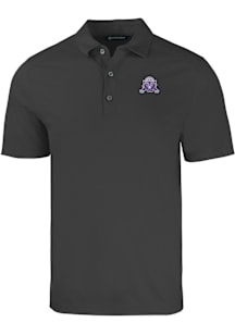 Cutter and Buck Northwestern Wildcats Black Vault Forge Eco Stretch Big and Tall Polo