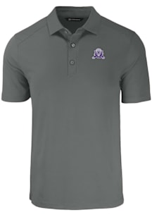 Cutter and Buck Northwestern Wildcats Grey Vault Forge Eco Stretch Big and Tall Polo