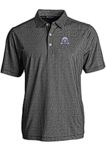 Cutter and Buck Northwestern Wildcats Black Vault Pike Symmetry Big and Tall Polo
